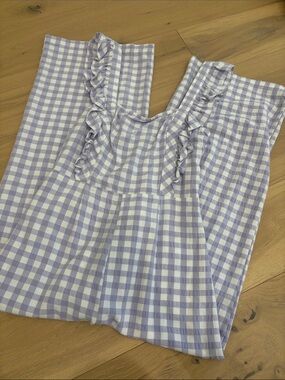 Urban Outfitters Women’s Lavender Gingham Ruffle Jumpsuit